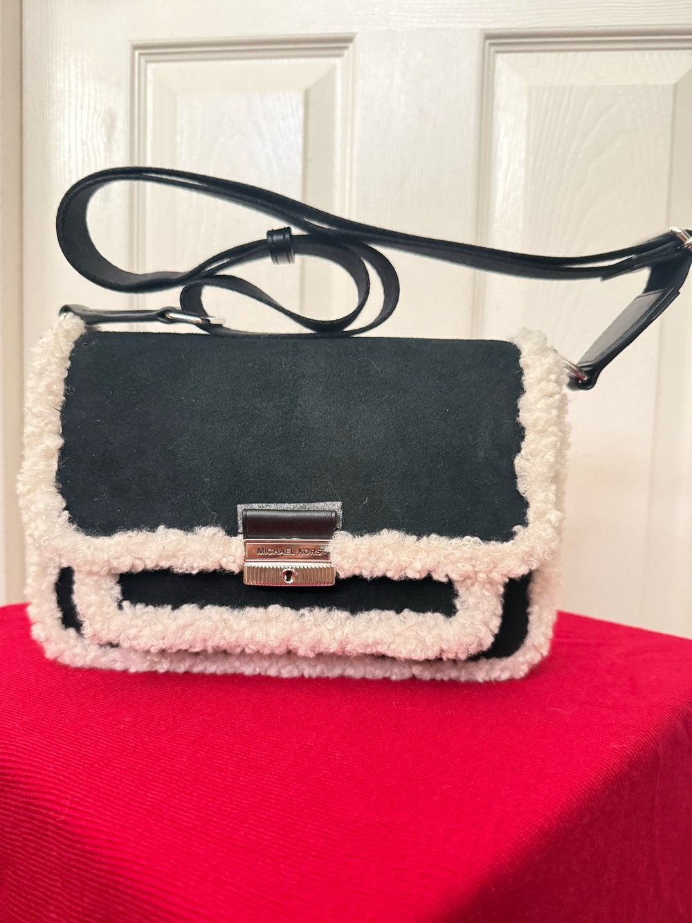 Michael by Michael Kors faux shearling detailed crossbody
